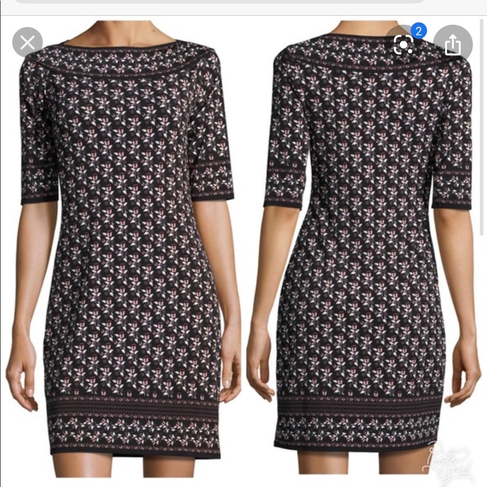 Max Studio Polka Dot Boat Neck Shift Dress - Picture 8 of 8